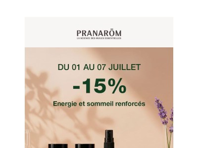 -15% pour plus d’énergie et mieux dormir