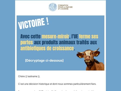 [Victoire] Une mesure-miroir adoptée par l'UE... grâce à la FNH {{ lastname }} !