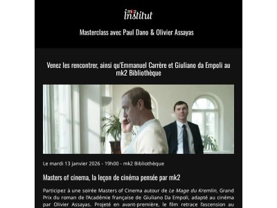 Masterclass avec Paul Dano & Olivier Assayas 🎬