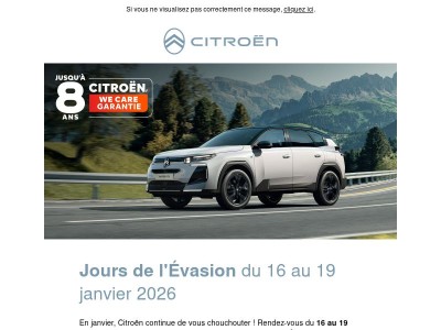 Newsletter de janvier : des offres et des infos exclusives sur la marque Citroën