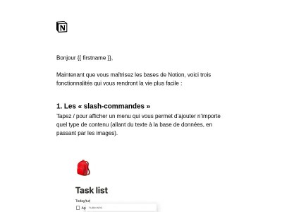 Notion pour les équipes (2/5) :