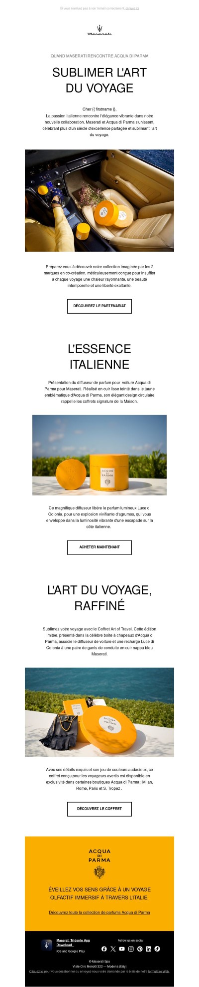 Quand Maserati rencontre Acqua di Parma