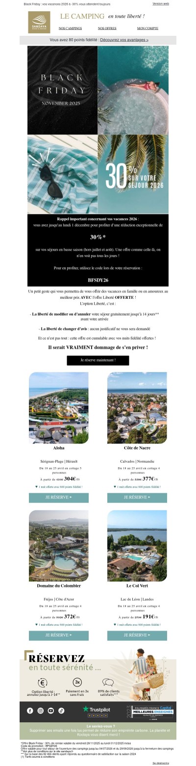 Black Friday : vos vacances 2026 à -30% vous attendent toujours