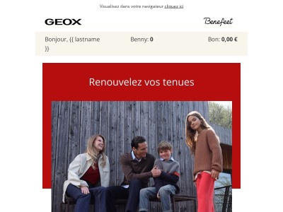 Votre prochain look Geox en soldes jusqu’à -50 % + 10 % EXTRA ! ❤️