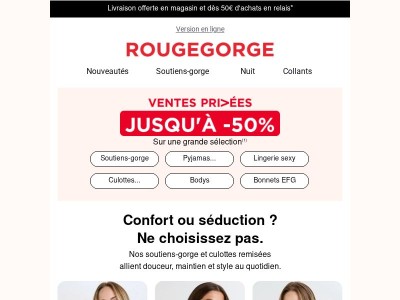 [VENTES PRIVÉES] Soutiens-gorge jusqu’à -50%