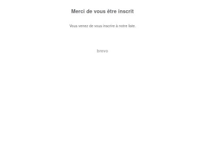 Votre inscription est validée !