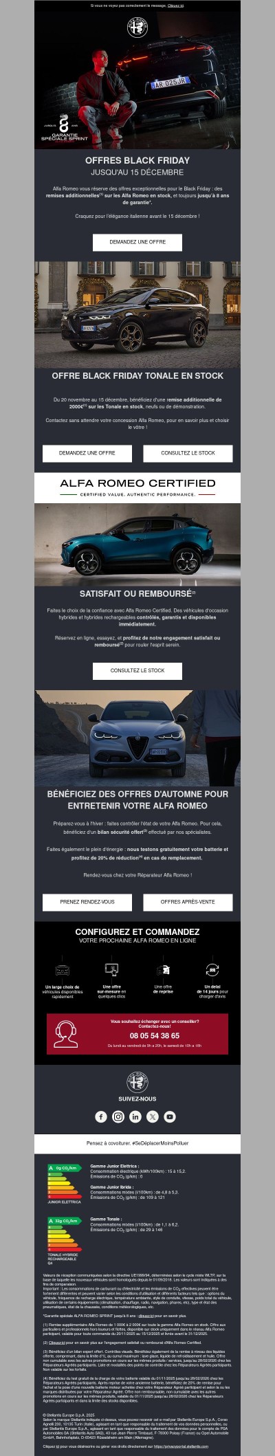 Newsletter : offres Black Friday jusqu'au 15 décembre