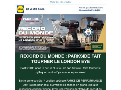 De la traction d'un avion jusqu'au London Eye : Découvrez la puissance PARKSIDE ⚡
