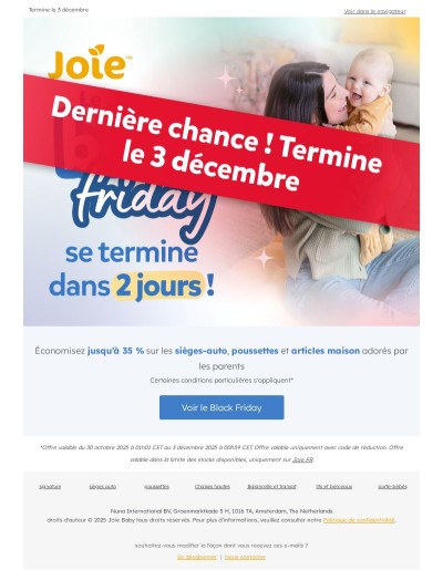 Dépêchez-vous ! Plus que 2 jours pour profiter du Black Friday !