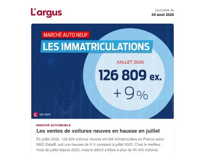 Infos future Audi A2 e-tron, problème AdBlue pompiers, rappel Nissan Qashqai, résultats marché VN juillet 2026