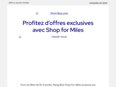 Célébrez la saison avec des offres de Miles exclusives