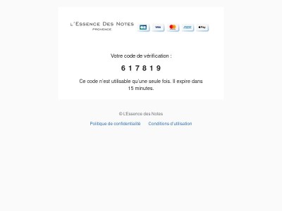 Votre code est : 617819