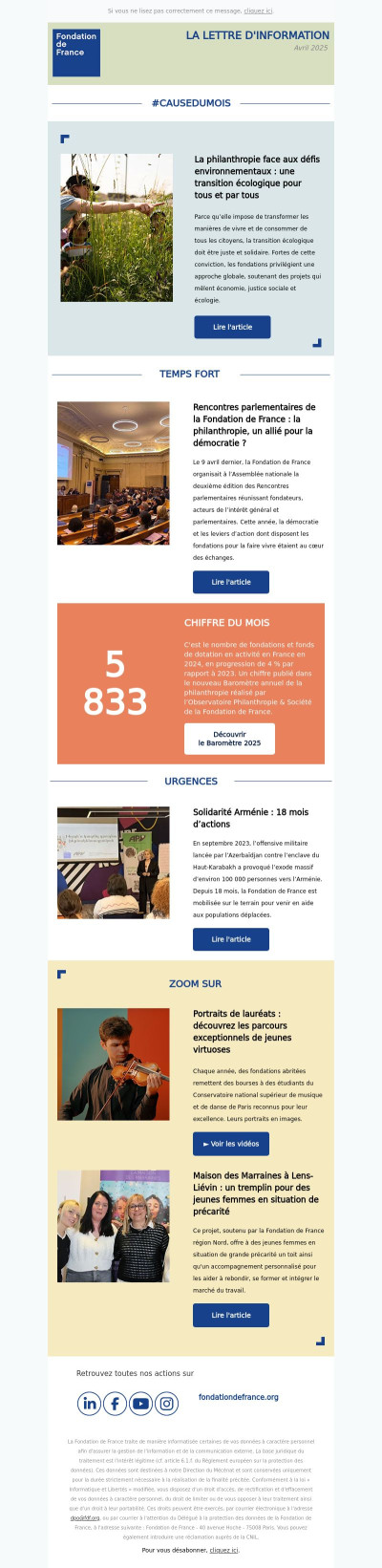 ​La philanthropie face aux défis environnementaux - La lettre d'information de la Fondation de France