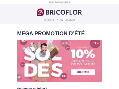 Soldes d’été 🌞: Jusqu’à -60% sur tout le magasin !