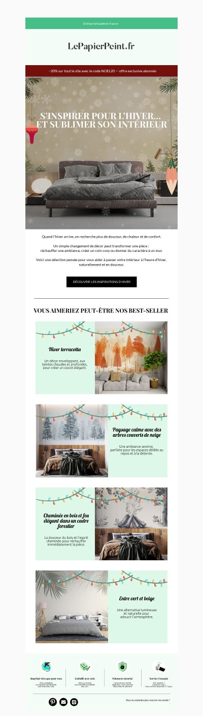 🎁 –20% sur tout le site — code NOEL20