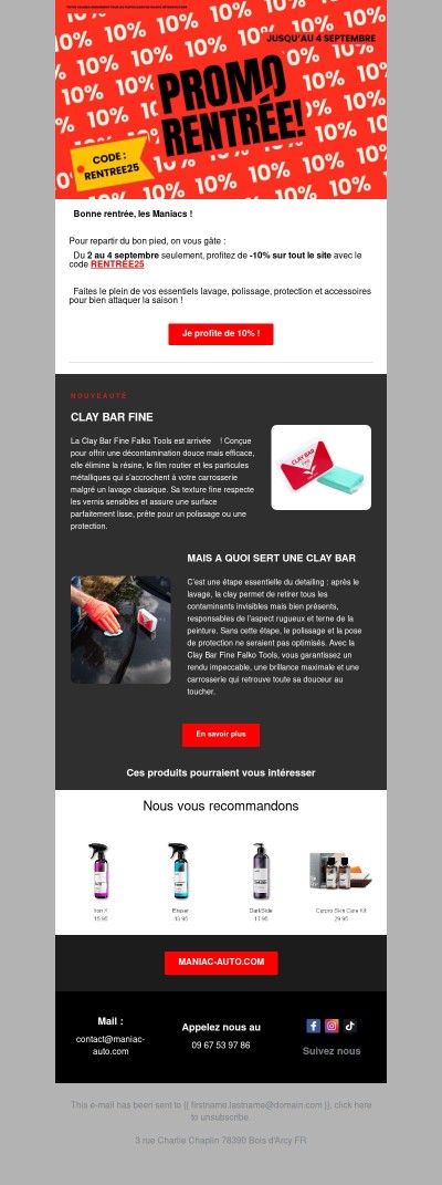 🎒 C’est la rentrée : -10% sur tout le site 3 jours seulement !