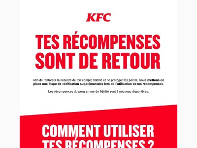 Tes récompenses sont de retour 🎉