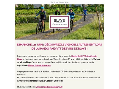 Rando VTT des Vins de Blaye : à vos vélos !