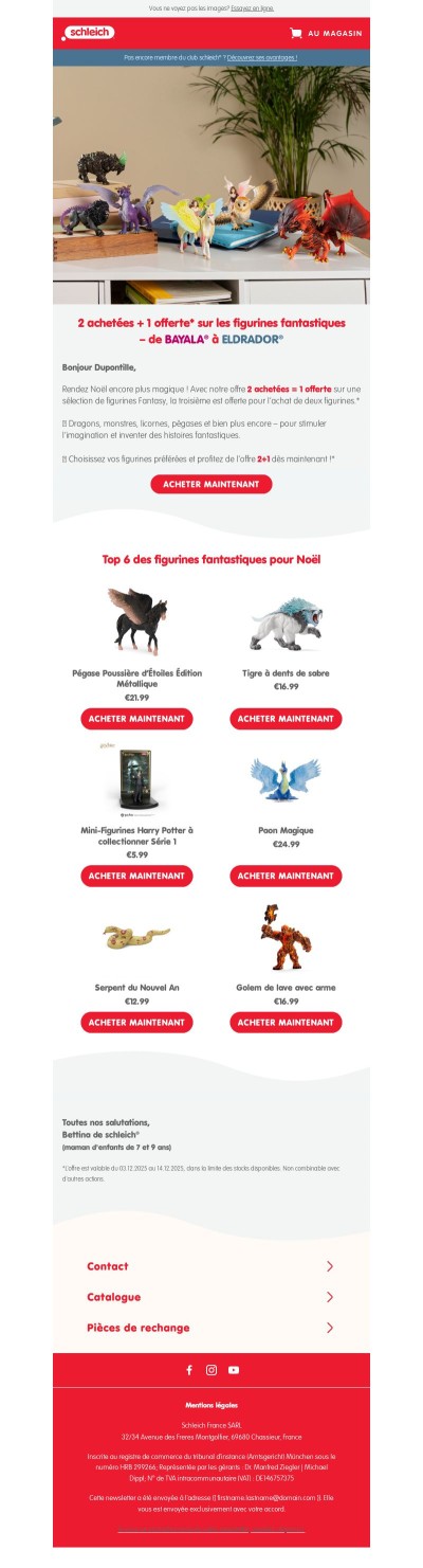 Magie multipliée : 2 achetées = 1 offerte sur les figurines Fantasy*