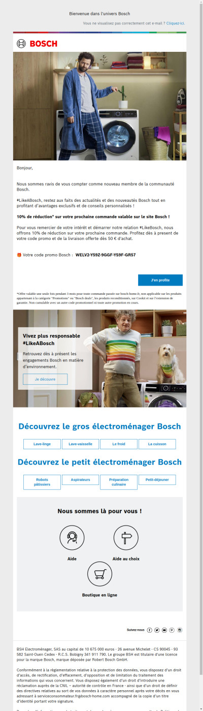 Offre de bienvenue : 10% offert sur votre prochaine commande