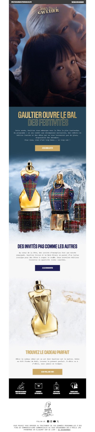 Sous la neige, un Noël d’extravagance signé Gaultier