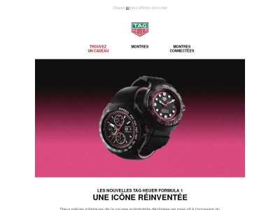 La TAG Heuer Formula 1 se décline en deux nouvelles pièces