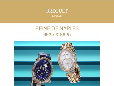 Nouveautés Breguet : Reine de Naples 9935 & 8925