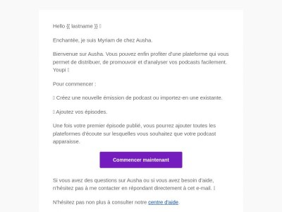 Bonjour {{ lastname }} et bienvenue à bord ! 🚀