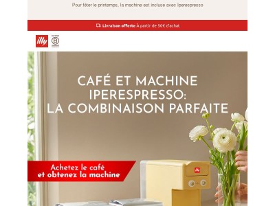 La machine est incluse lorsque vous achetez des capsules Iperespresso. Dernière chance !