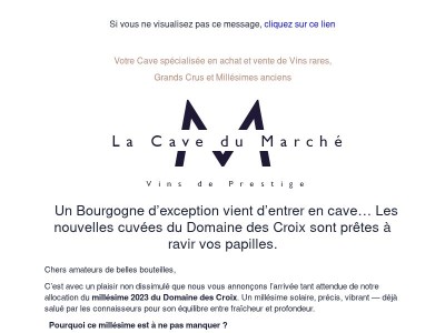 🍷 Le millésime 2023 du Domaine des Croix est arrivé chez nous !