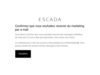 Confirmez que vous souhaitez recevoir du marketing par e-mail