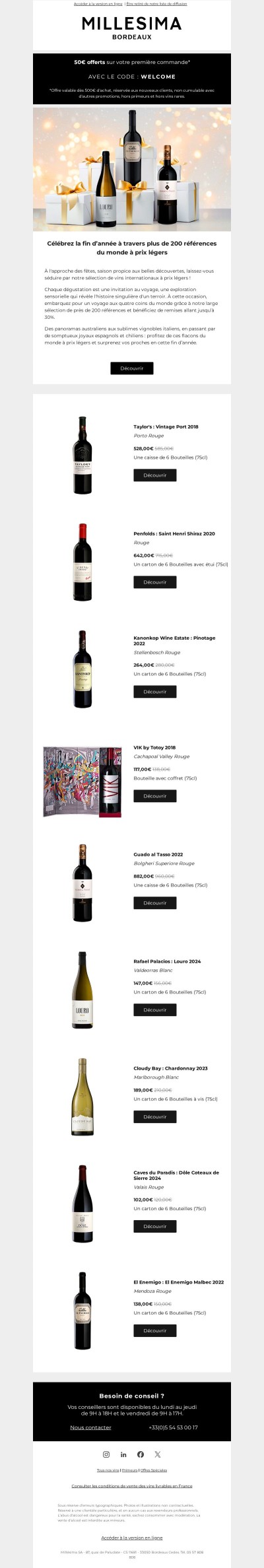 Offre fin d’année : Vins du monde à prix légers !