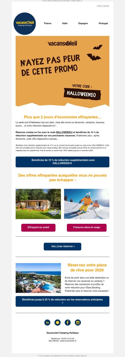 Plus que 2 jours d'économies effrayantes... RÉSERVEZ maintenant ! 🎃