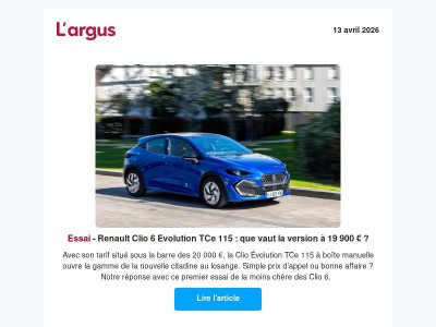 Concept Citroën Elo expliqué par ses designers, bilan fiabilité Megane III, coffres et tentes de toit : que dit la loi ?, essai Clio à moins de 20 000 €,