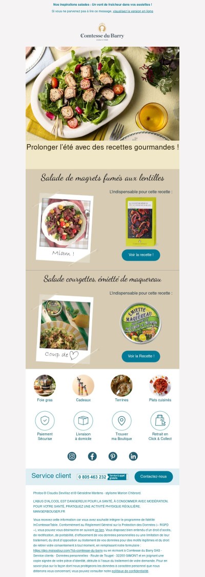 Nos recettes estivales et gourmandes