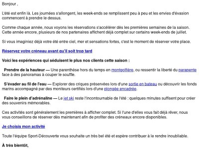 Réservez votre créneau dès maintenant ‼️