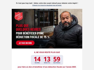Avez-vous pensé à faire votre don 2025 à la Fondation de l’Armée du Salut ?