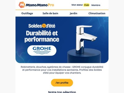 Durabilité et performance GROHE, à prix réduit