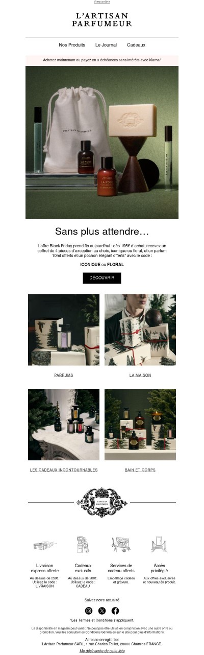 Dernière chance de découvrir votre cadeau exclusif Black Friday