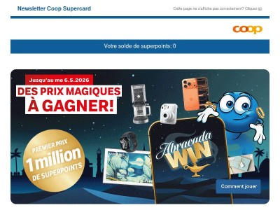🧞 Abracada Win: 1 million de superpoints comme premier prix
