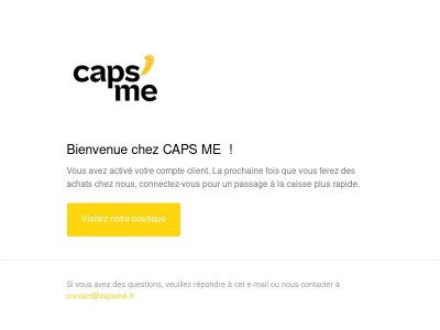 Confirmation du compte client