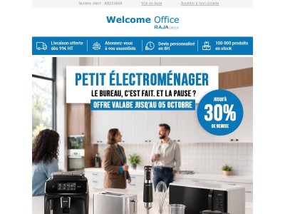 Petit électroménager : jusqu'à 30% de remise 