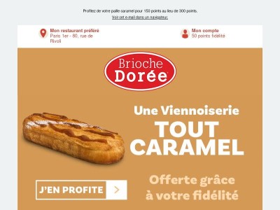 Votre paille caramel offerte pour 150 points fidélité !