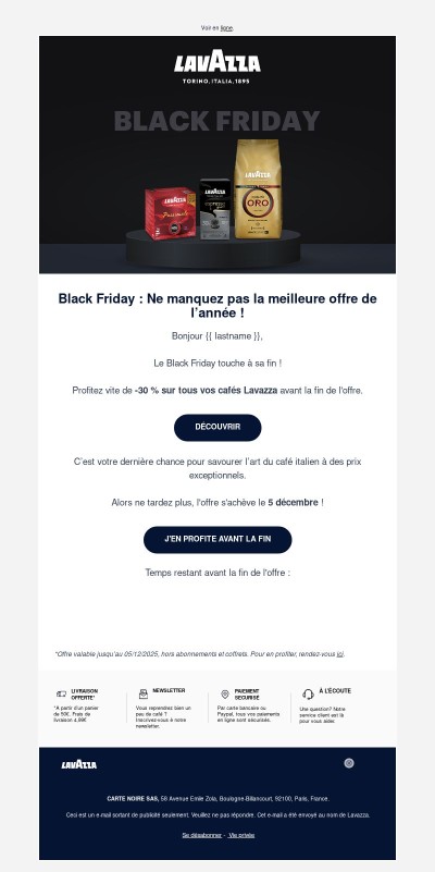⏰ Plus qu’une semaine pour profiter du Black Friday !