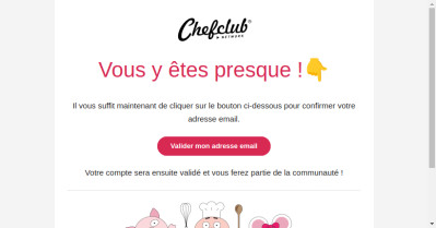 [Chefclub] Confirmez votre adresse email