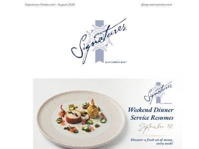 Weekend Dinner Service Returns This September