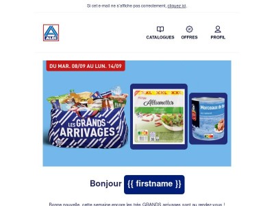 Très grands arrivages, très grandes économies