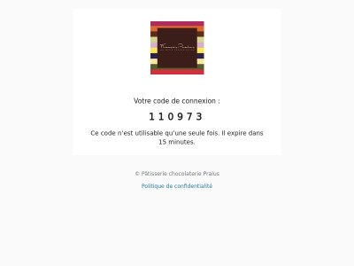 Votre code de connexion est : 110973