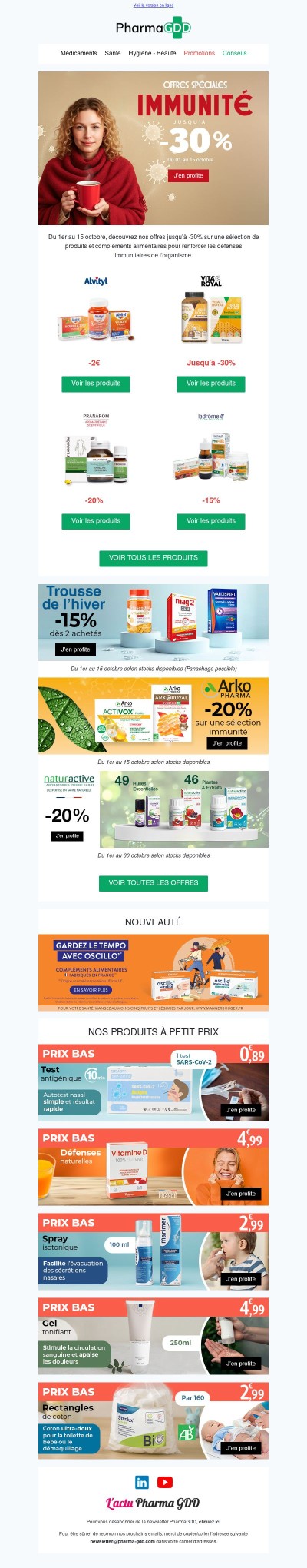 Renforcez votre immunité : découvrez nos offres jusqu'à -30% !
