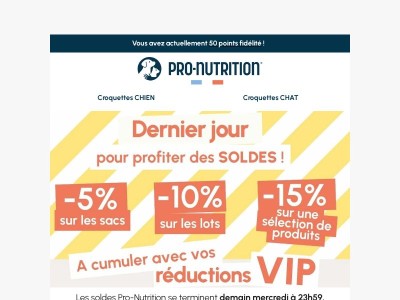 ⏰ Dernière chance : les soldes s’arrêtent demain !